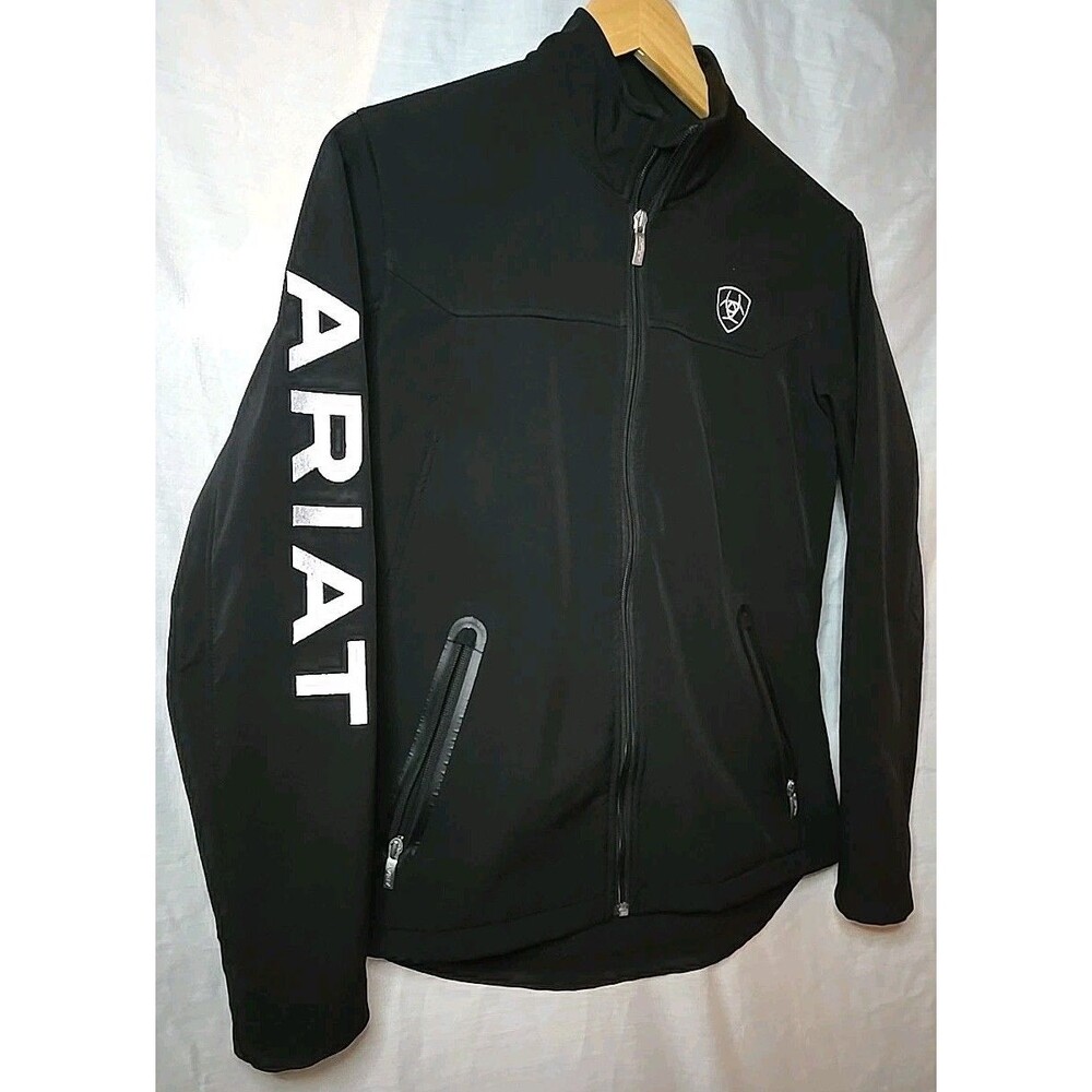Ariat Women's Team Softshell Jacket, Sz Medium, Black Ariat Tek - Picture 2 of 11